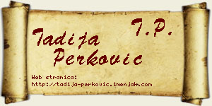 Tadija Perković vizit kartica